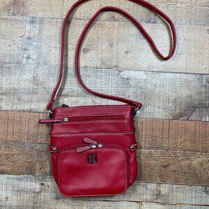 Giani Bernini Red Pebble Crossbody Purse